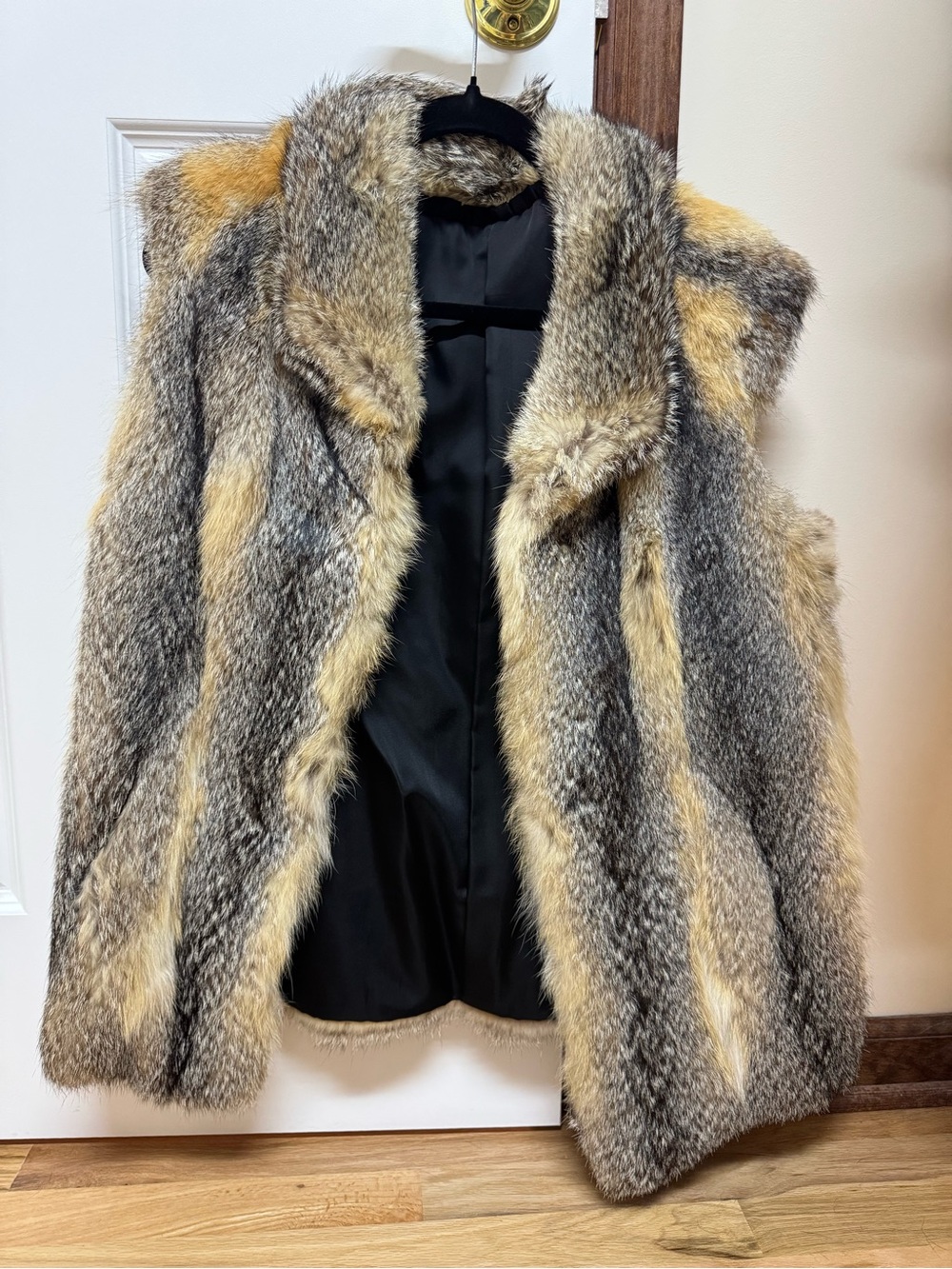 Genuine Real Grey Fox Fur Vest